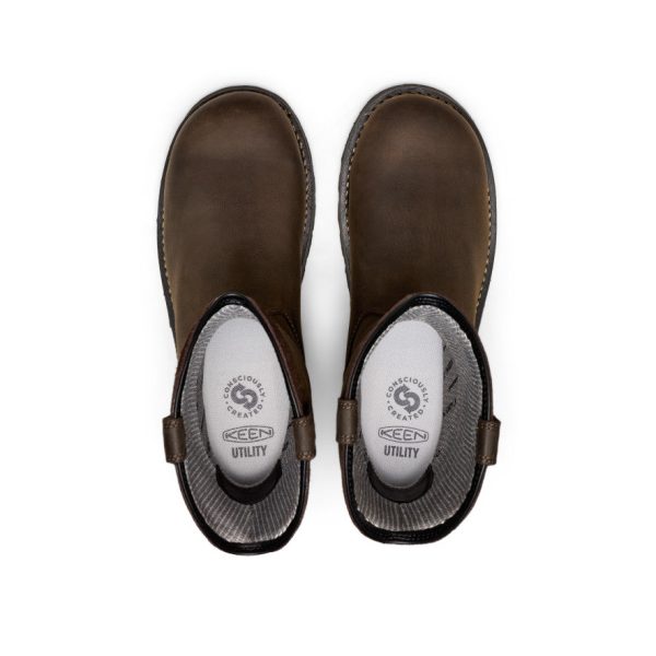 Men's Cincinnati Pull-On 90° Heel Waterproof Work Boot (Carbon Toe)  |  Chocolate Brown/Black