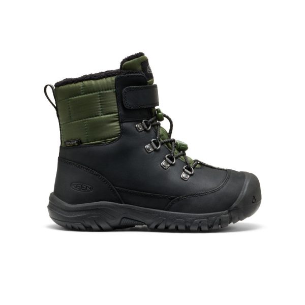 Big Kids' Kanibou Waterproof Winter Boot | Black/Bronze Green