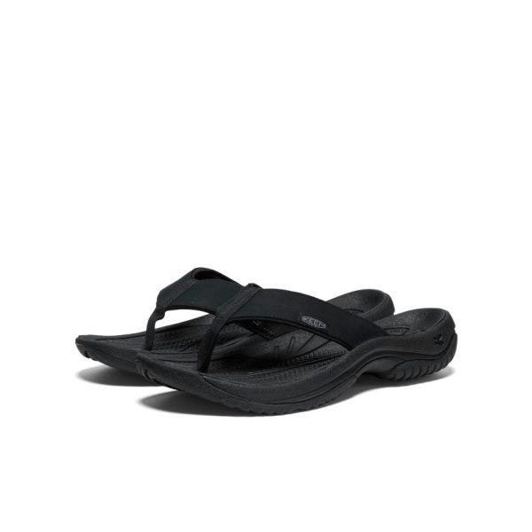 Men's Kona Leather Flip-Flop | Black/Steel Grey