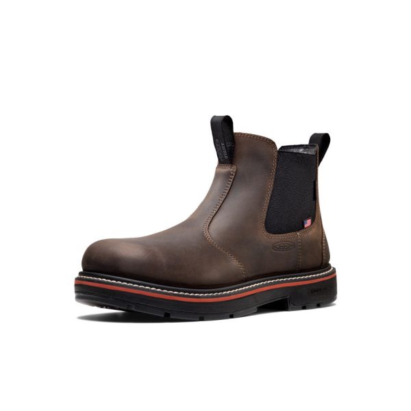 Men's Liberty Chelsea 90° Heel Work Boot (Soft Toe)  |  Coffee Bean/Black