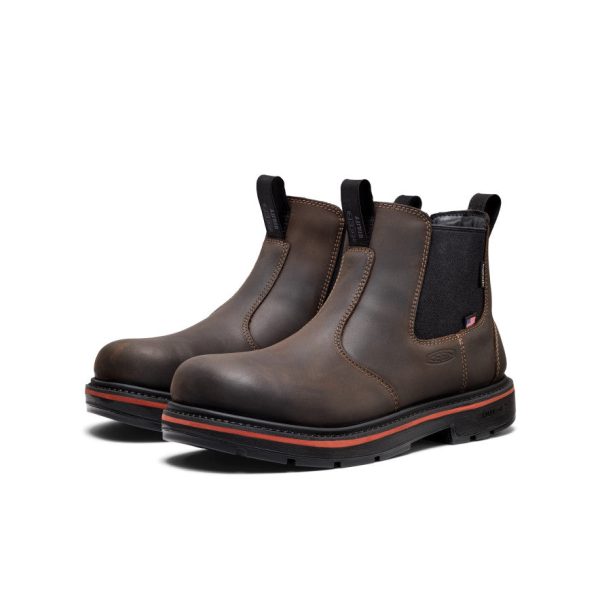 Men's Liberty Chelsea 90° Heel Work Boot (Carbon Toe)  |  Coffee Bean/Black