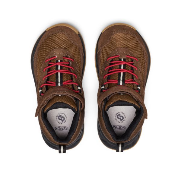 Little Kids' Hightrail Waterproof Hiking Boot  |  Dark Earth/Garnet