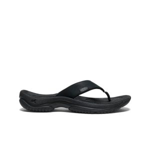 Men's Kona Leather Flip-Flop  |  Black/Steel Grey
