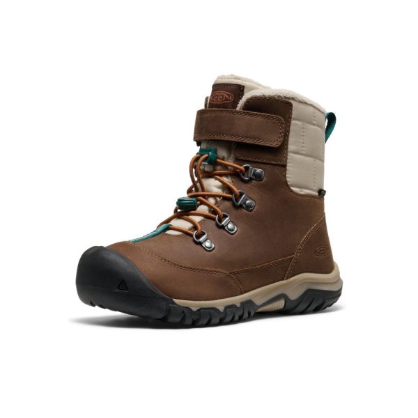 Big Kids' Kanibou Waterproof Winter Boot  |  Dark Earth/Roasted Pecan