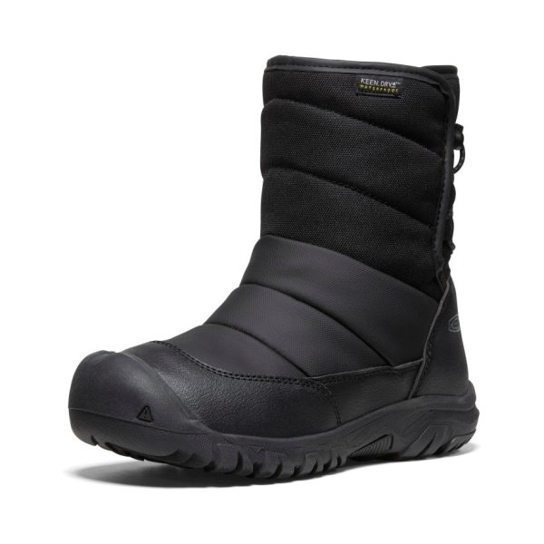 Big Kids' Puffrider Waterproof Winter Boot | Black/Steel Grey