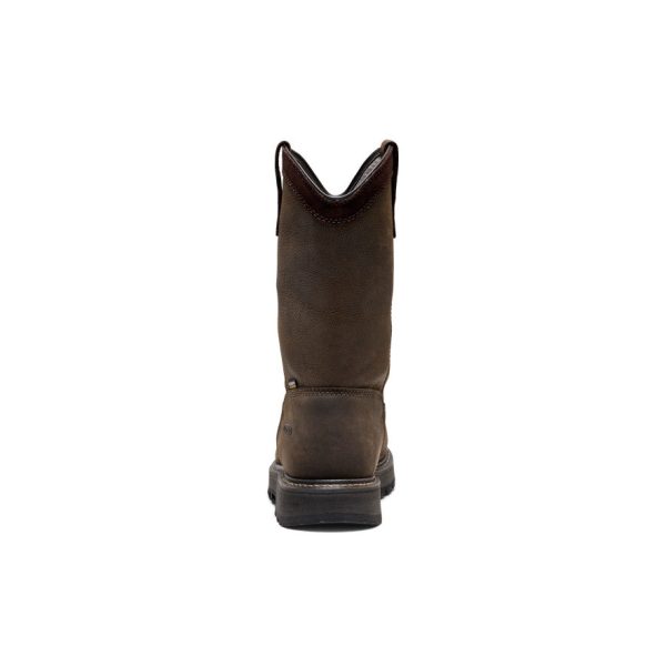 Men's Cincinnati Pull-On 90° Heel Waterproof Work Boot (Carbon Toe)  |  Chocolate Brown/Black