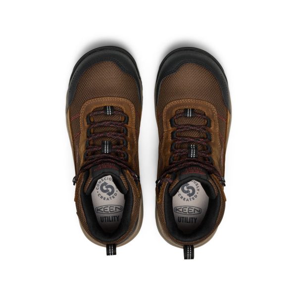 Women's Skokie Waterproof Work Boot (Carbon Toe) | Bison/Black