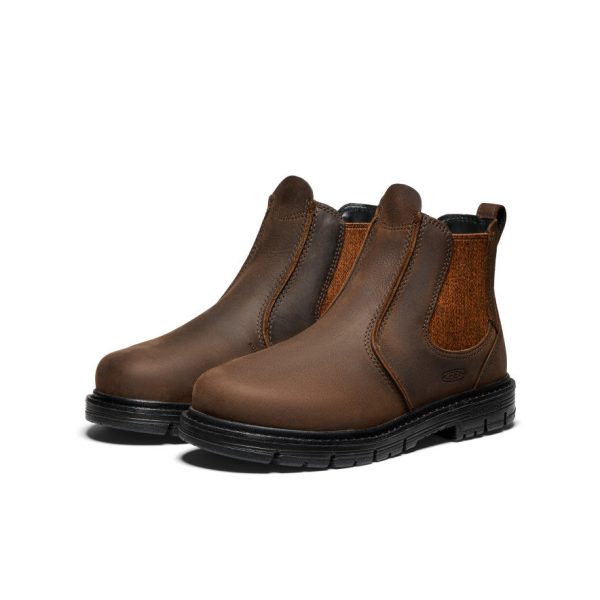 Women's San Jose Chelsea 90° Heel Boot (Aluminum Toe)  |  Cascade Brown/Black