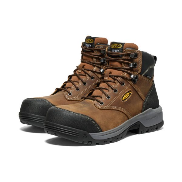 Men's Evanston 6 Waterproof Boot (Carbon Toe)  |  Bison/Black