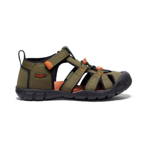 Big Kids' Seacamp II CNX | Dark Olive/Gold Flame