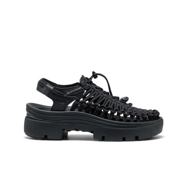 All Gender UNEEK PLT Sneaker  |  Black Smooth Lea