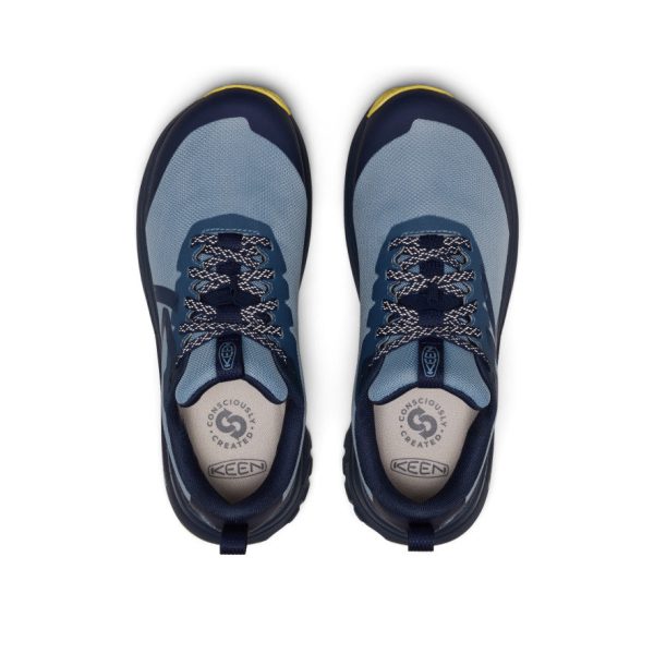 Women's Roam Waterproof Trail Running Shoe  |  Faded Denim/Lemon Grass