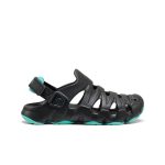 Big Kids' HyperFLT Clog | Black/Bright Aqua