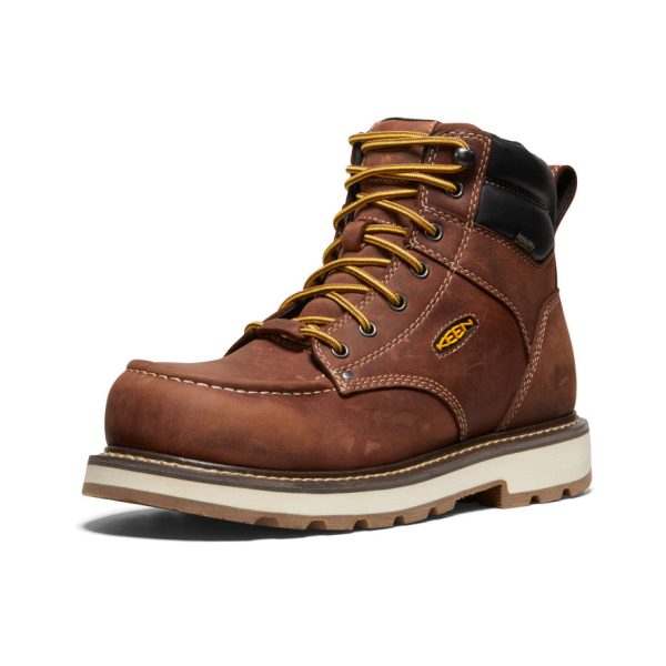 Men's Cincinnati 6 Waterproof 90?? Heel Boot (Carbon Toe) | Tuscan Red/Sandshell