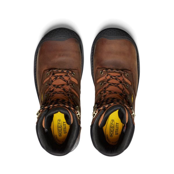 Men's Camden 8 Insulated Waterproof Boot (Carbon Toe) | Leather Brown/Black