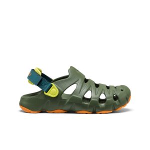 Big Kids' HyperFLT Clog | Bronze Green/Orange Peel